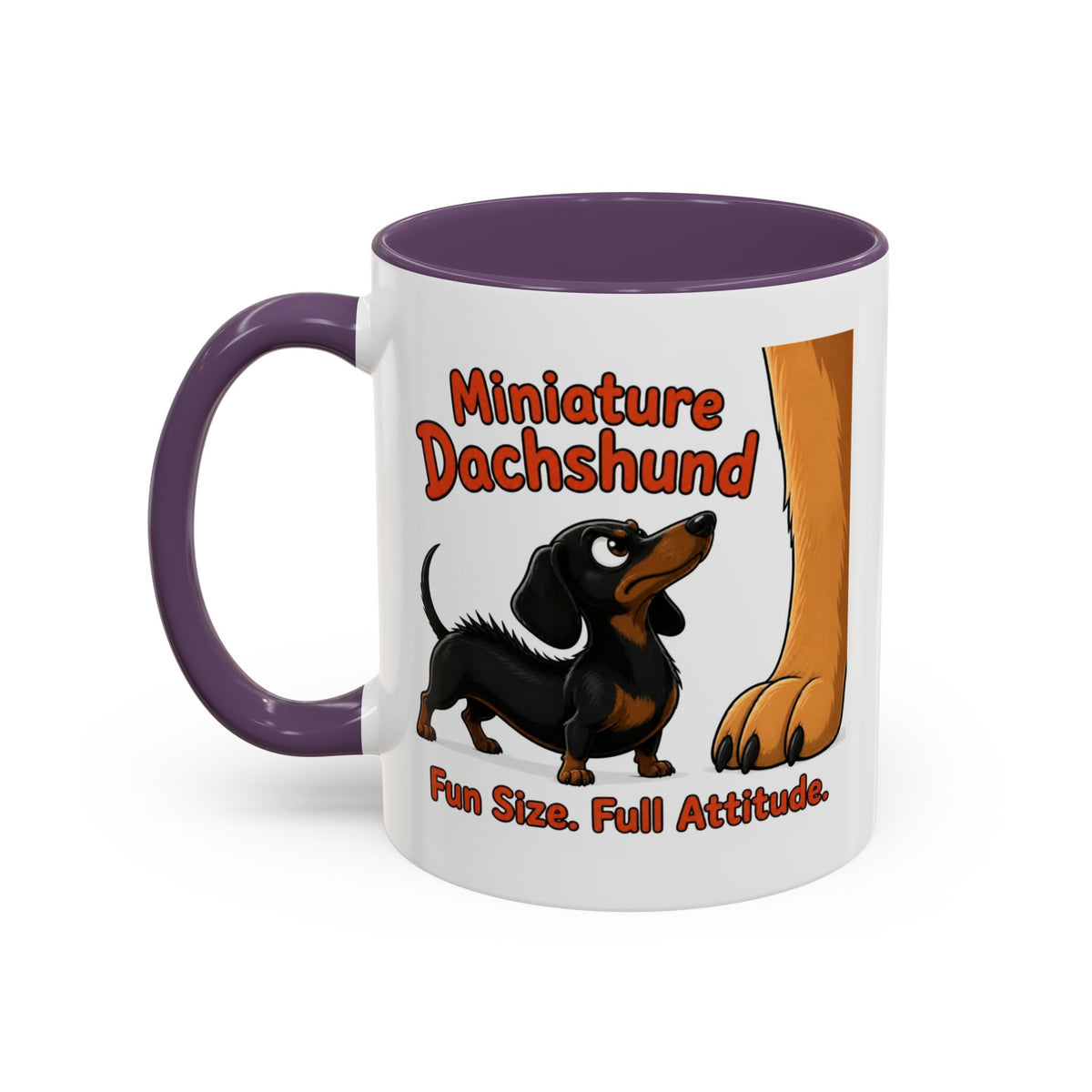 Fun Size Full Attitude Mug - Dachshund - Black & Tan