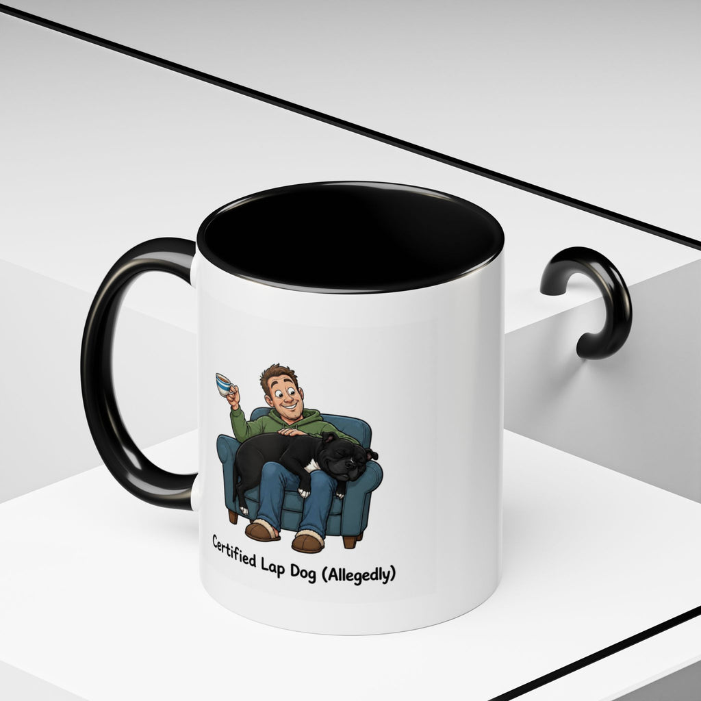 Lap Dog Mug - Staffordshire Bull Terrier - Black