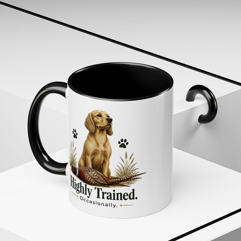 Funny Golden Cocker Spaniel Mug - Highly Trained Occasionally, Gundog Owner Gift, Shooting Dog Lover Coffee Mug, 11oz