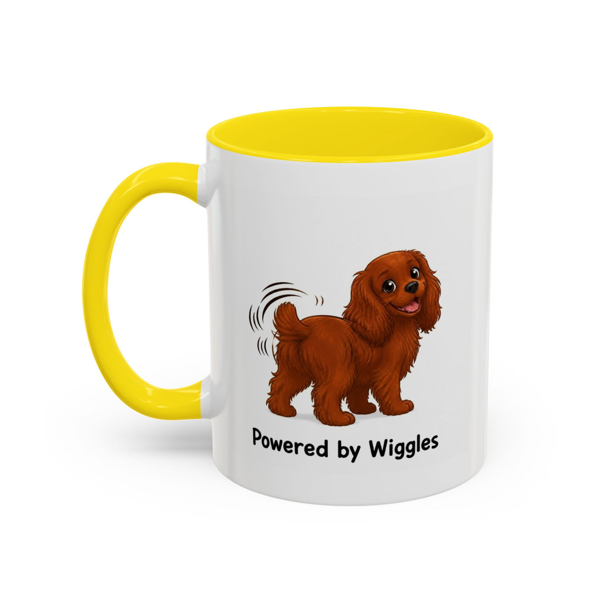 Powered by Wiggles Mug - Cavalier King Charles Spaniel - Ruby