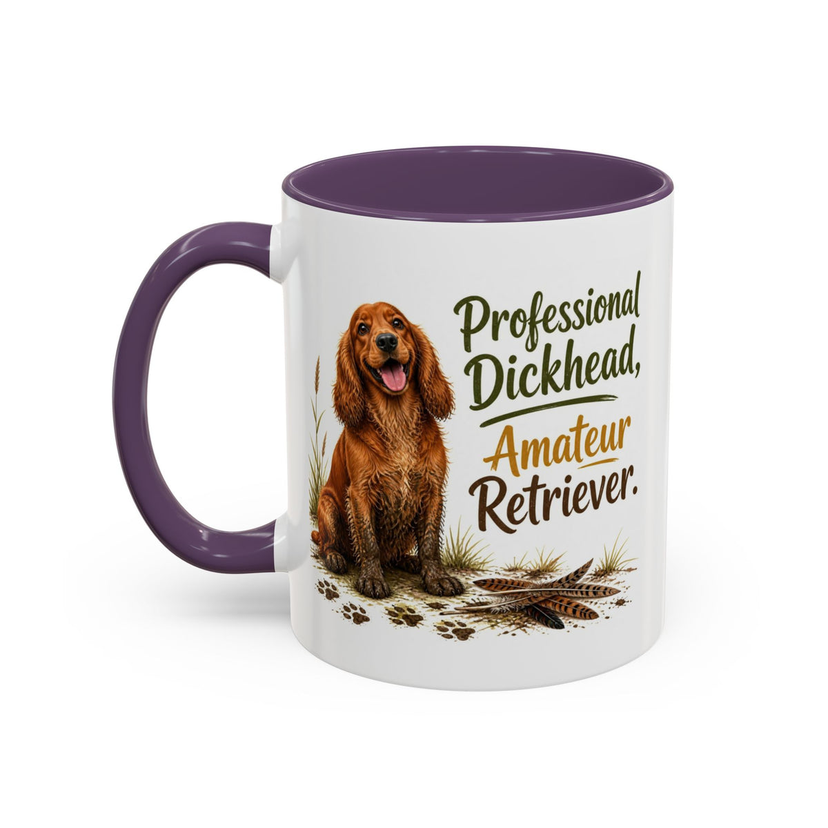 Funny Red Cocker Spaniel Mug - Professional Dickhead, Amateur Retriever, Working Gun Dog Gift, Pheasant Shooting Mug, 11oz