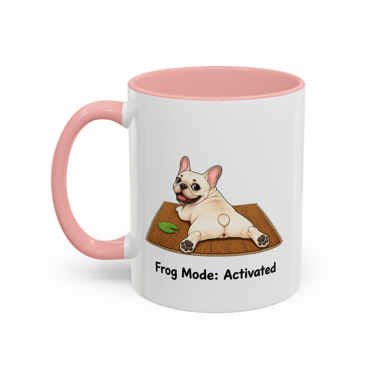Frog Mode Mug - French Bulldog - Cream