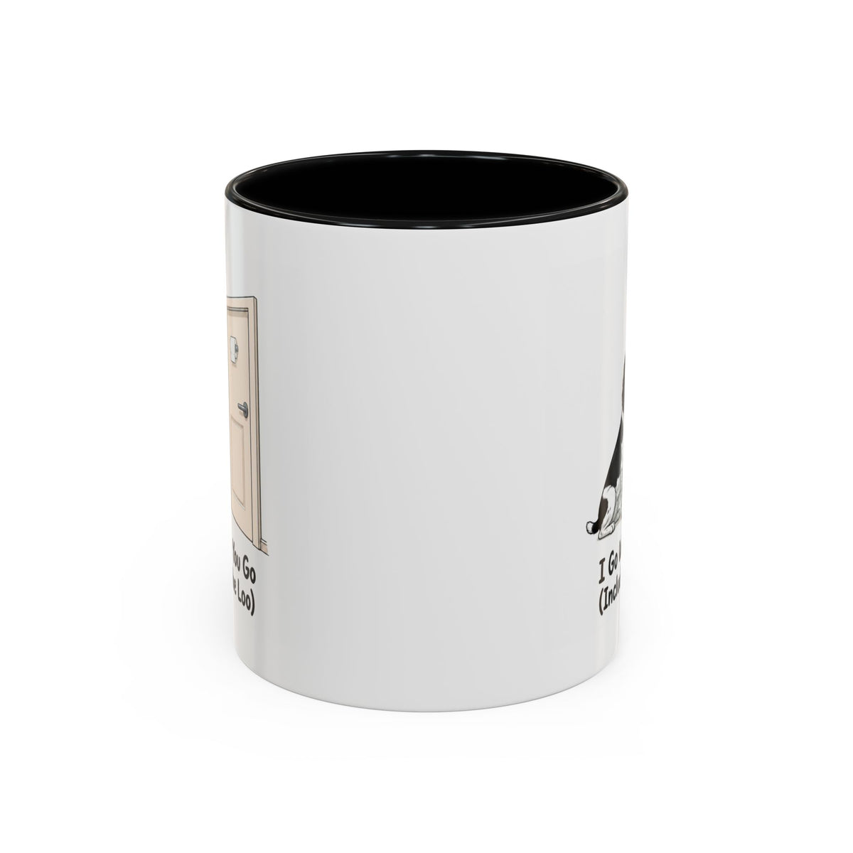 I Go Where You Go Mug - Springer Spaniel - Black & White