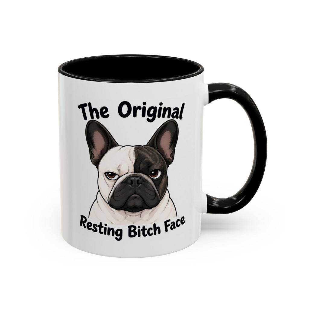 Resting Bitch Face Mug - French Bulldog - Pied
