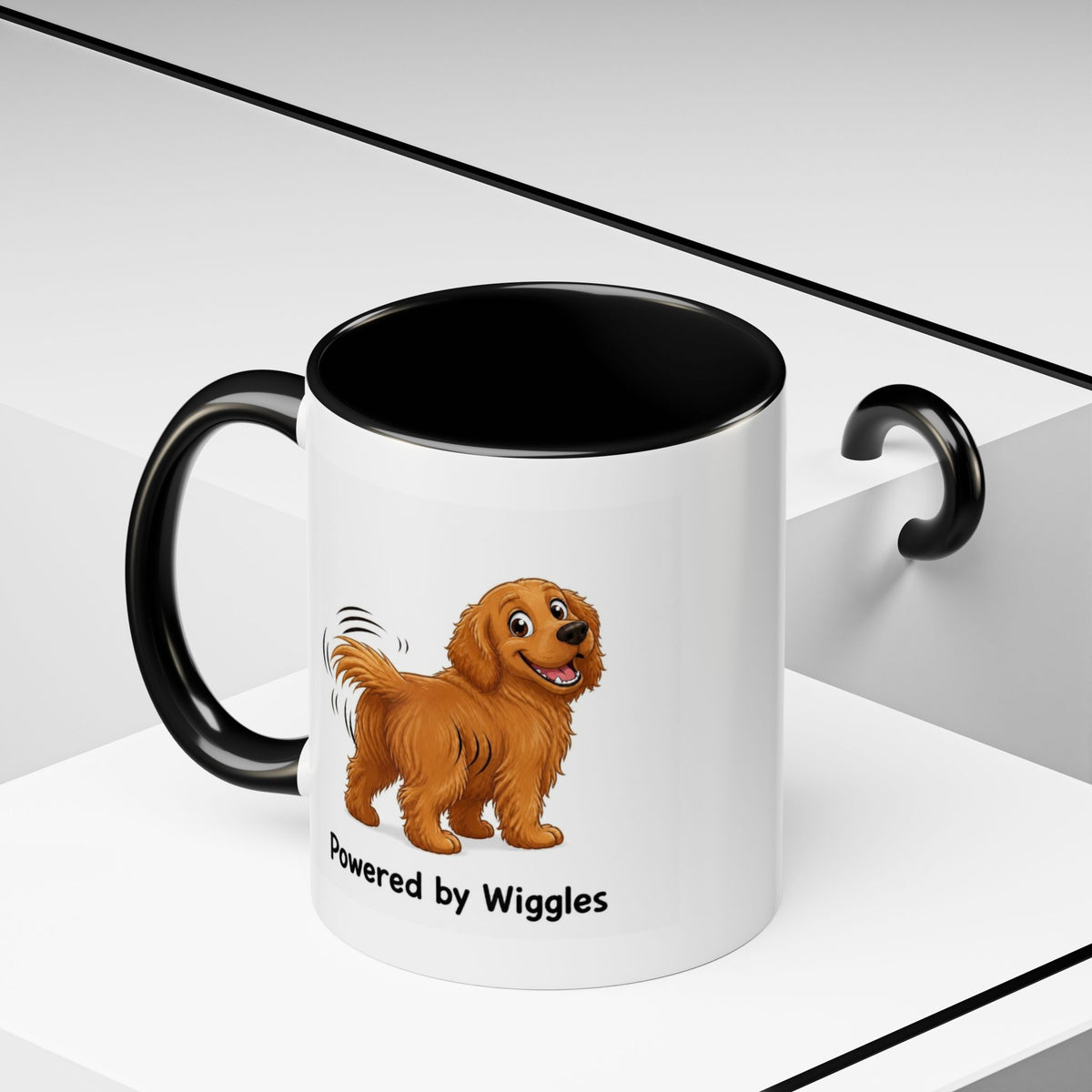 Powered by Wiggles Mug - Golden Retriever - Dark Golden