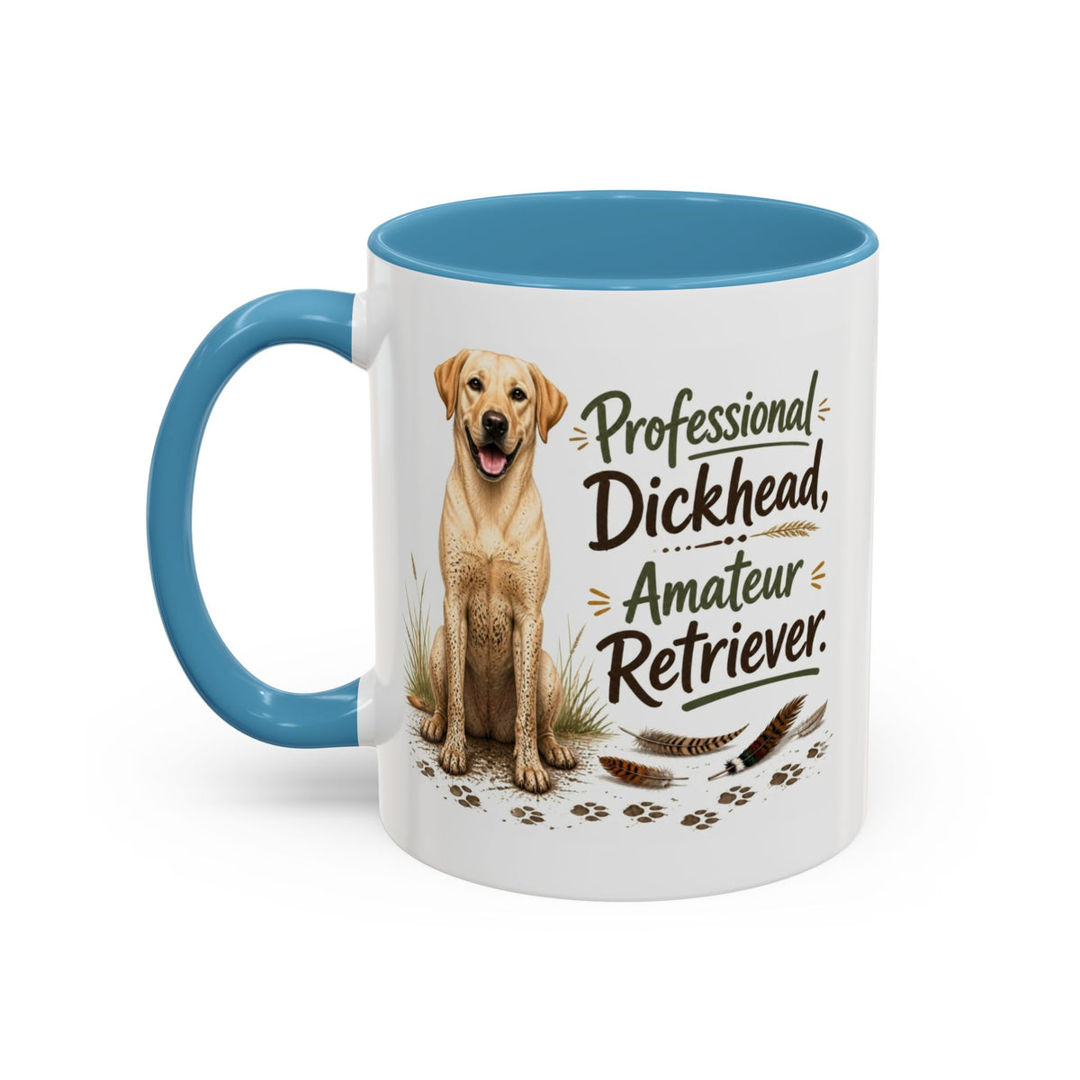 Funny Yellow Labrador Mug - Professional Dickhead, Amateur Retriever, Working Gun Dog Gift, Pheasant Shooting Mug, 11oz
