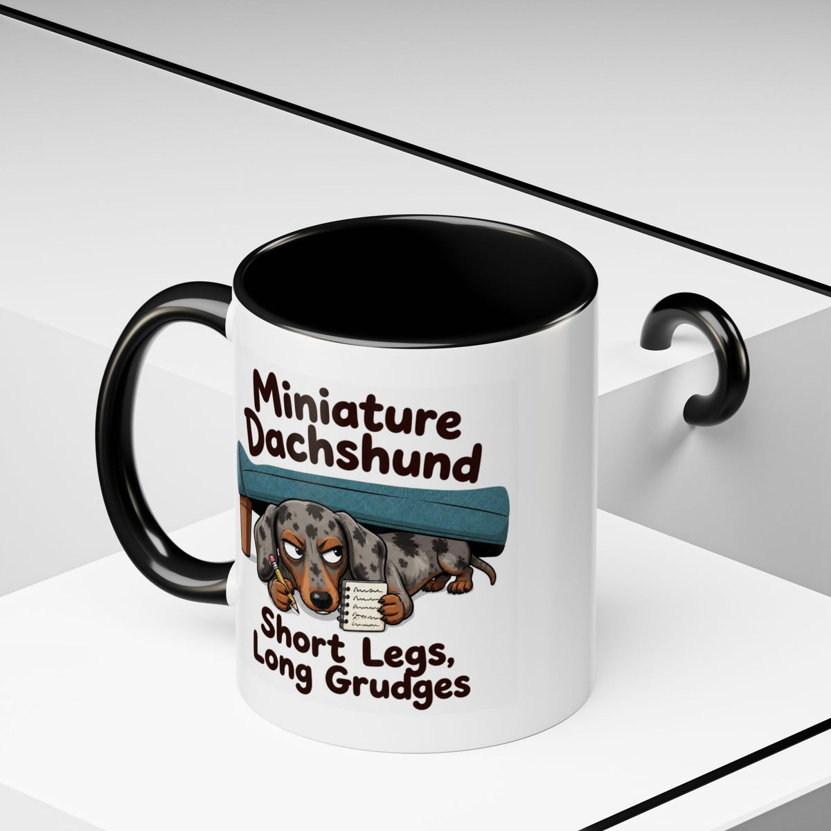 Short Legs Long Grudges Mug - Dachshund - Dapple