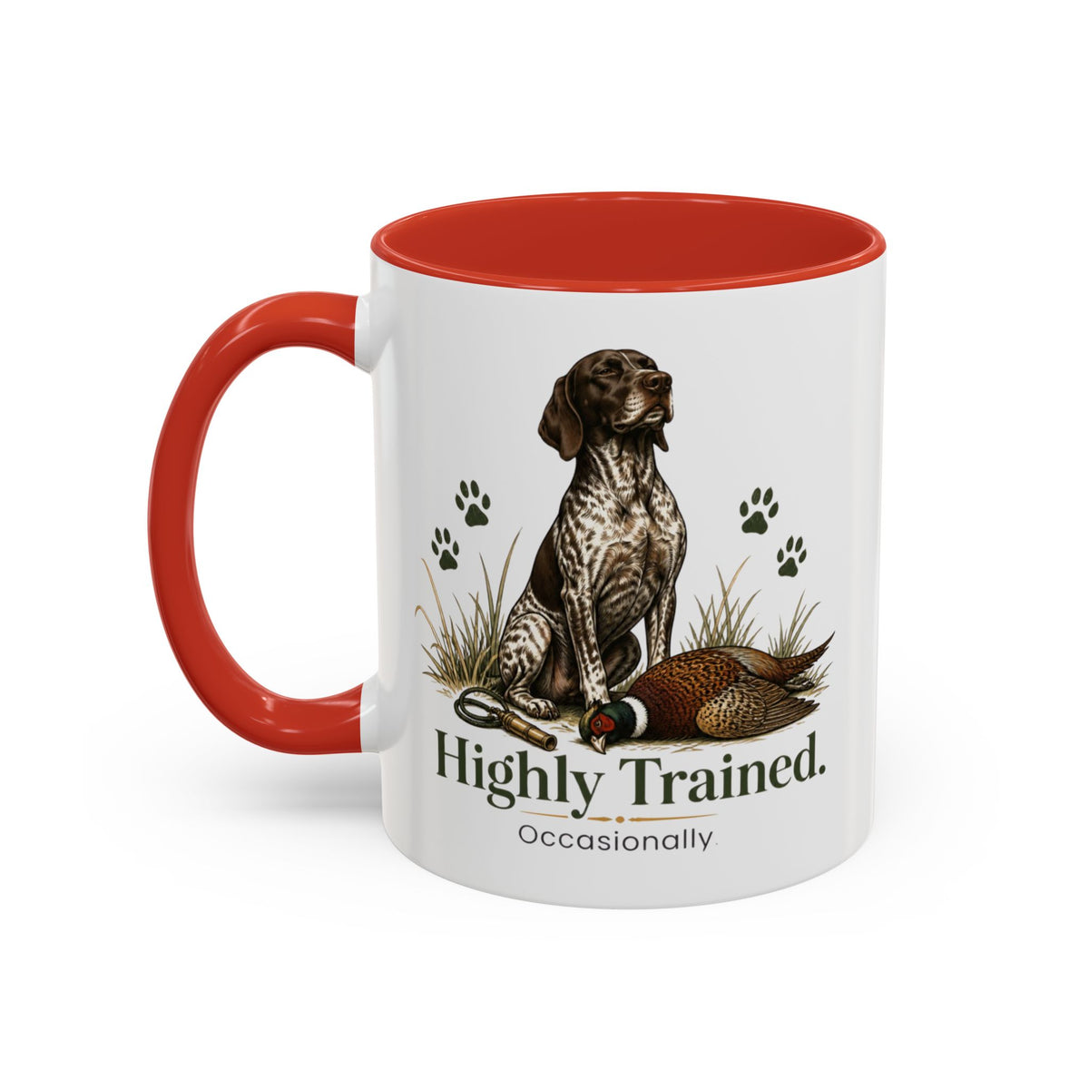 Funny German Shorthaired Pointer Mug - Highly Trained Occasionally, Gundog Owner Gift, Shooting Dog Lover Coffee Mug, 11oz