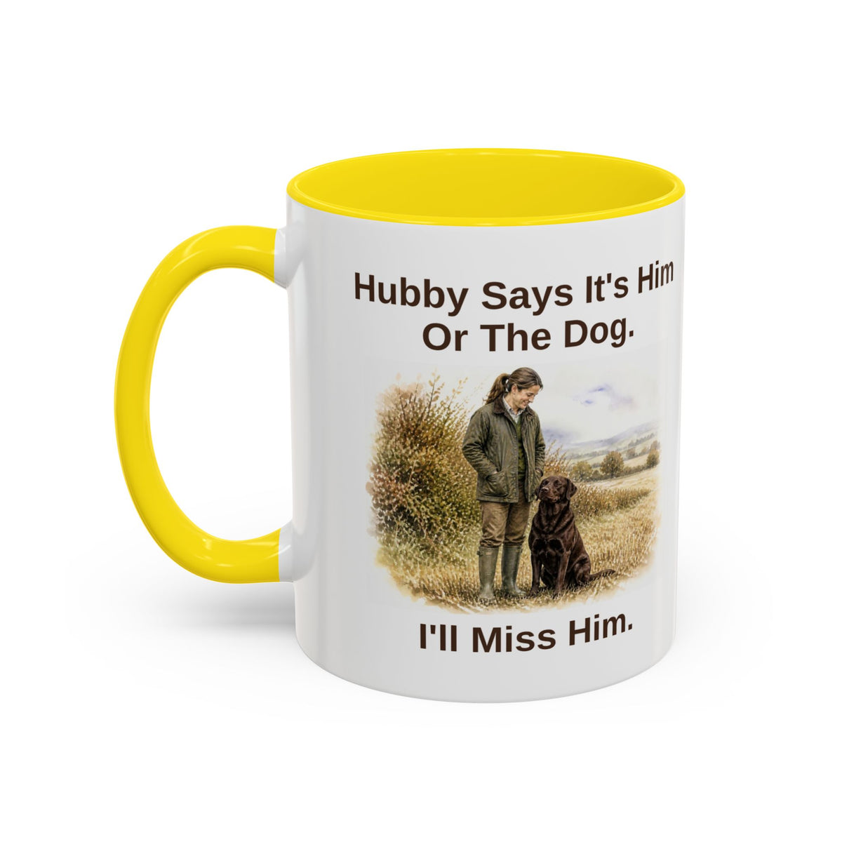 Hubby Says Mug - Labrador - Chocolate - Brunette