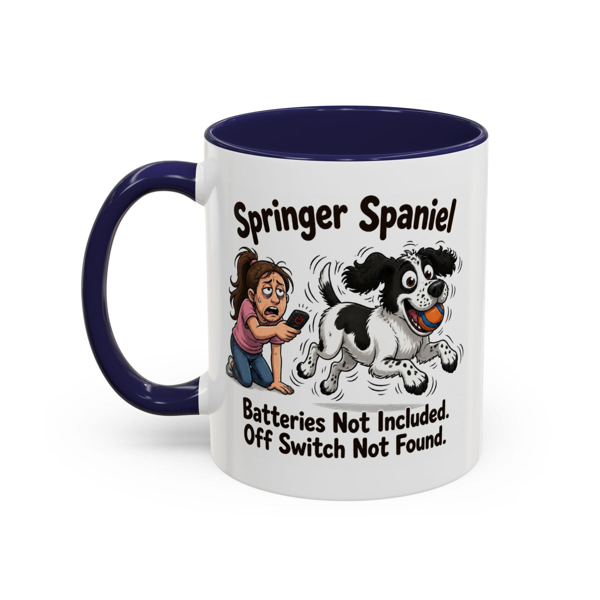 Off Switch Mug - Springer - Black & White - Woman