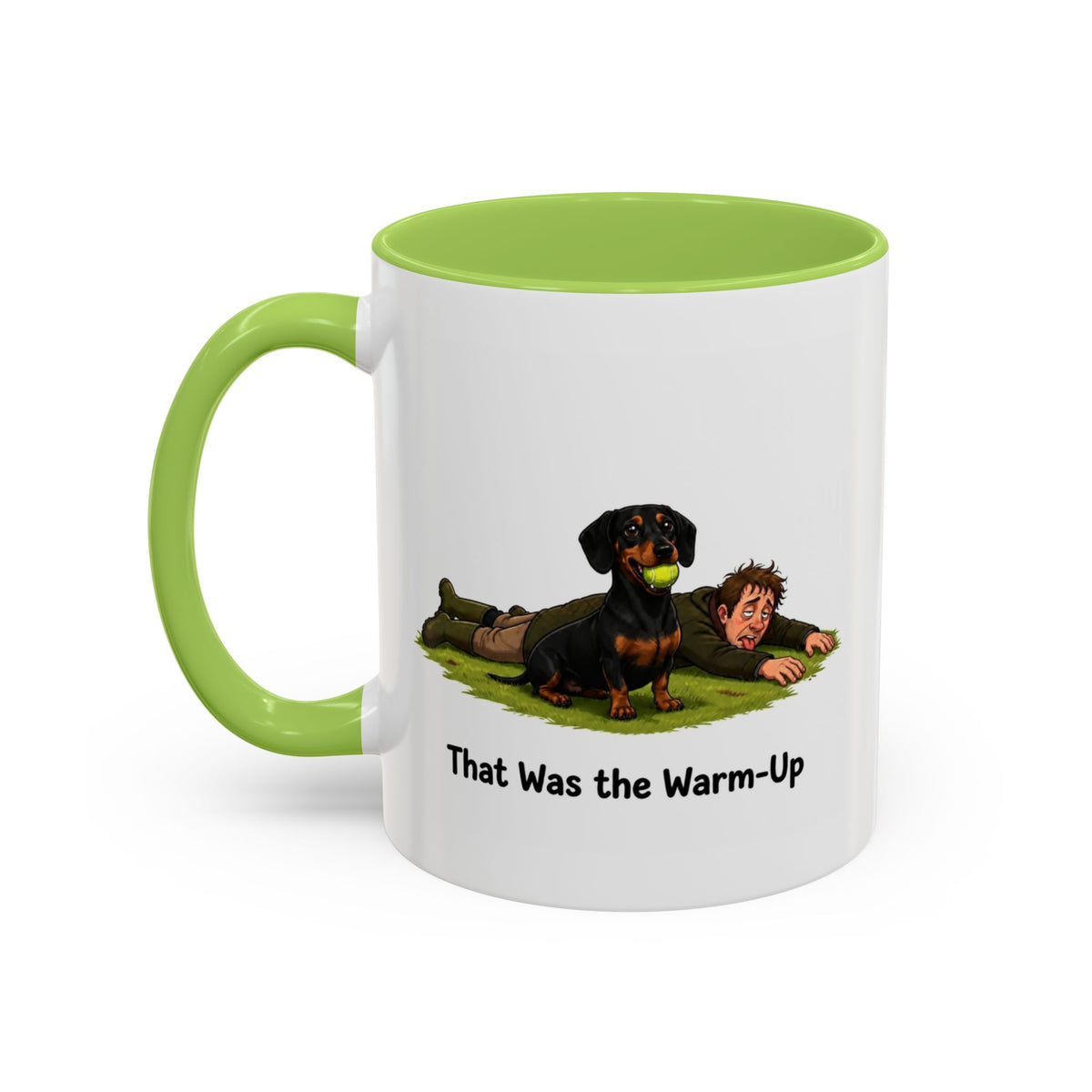 Warm-Up Mug - Mini Smooth Dachshund - Black & Tan - Man