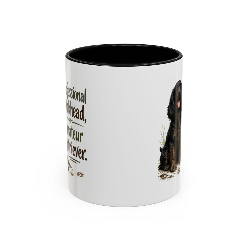 Funny Black Cocker Spaniel Mug - Professional Dickhead, Amateur Retriever, Working Gun Dog Gift, Pheasant Shooting Mug, 11oz