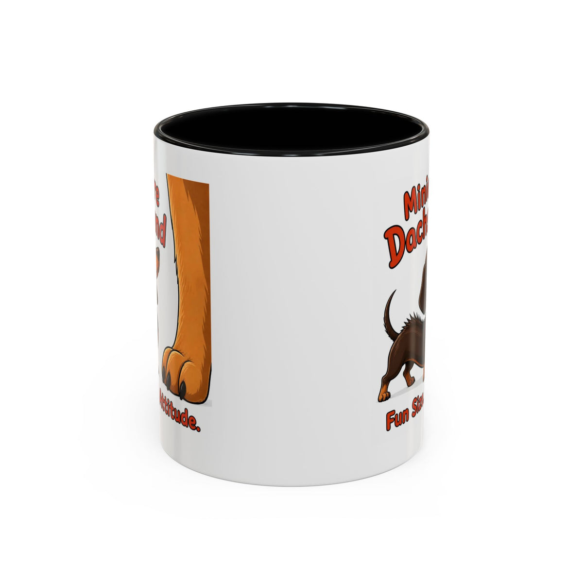 Fun Size Full Attitude Mug - Dachshund - Chocolate & Tan