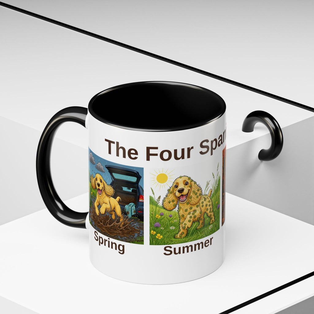 Four Spaniel Seasons Mug - Cocker Spaniel - Yellow (Golden)