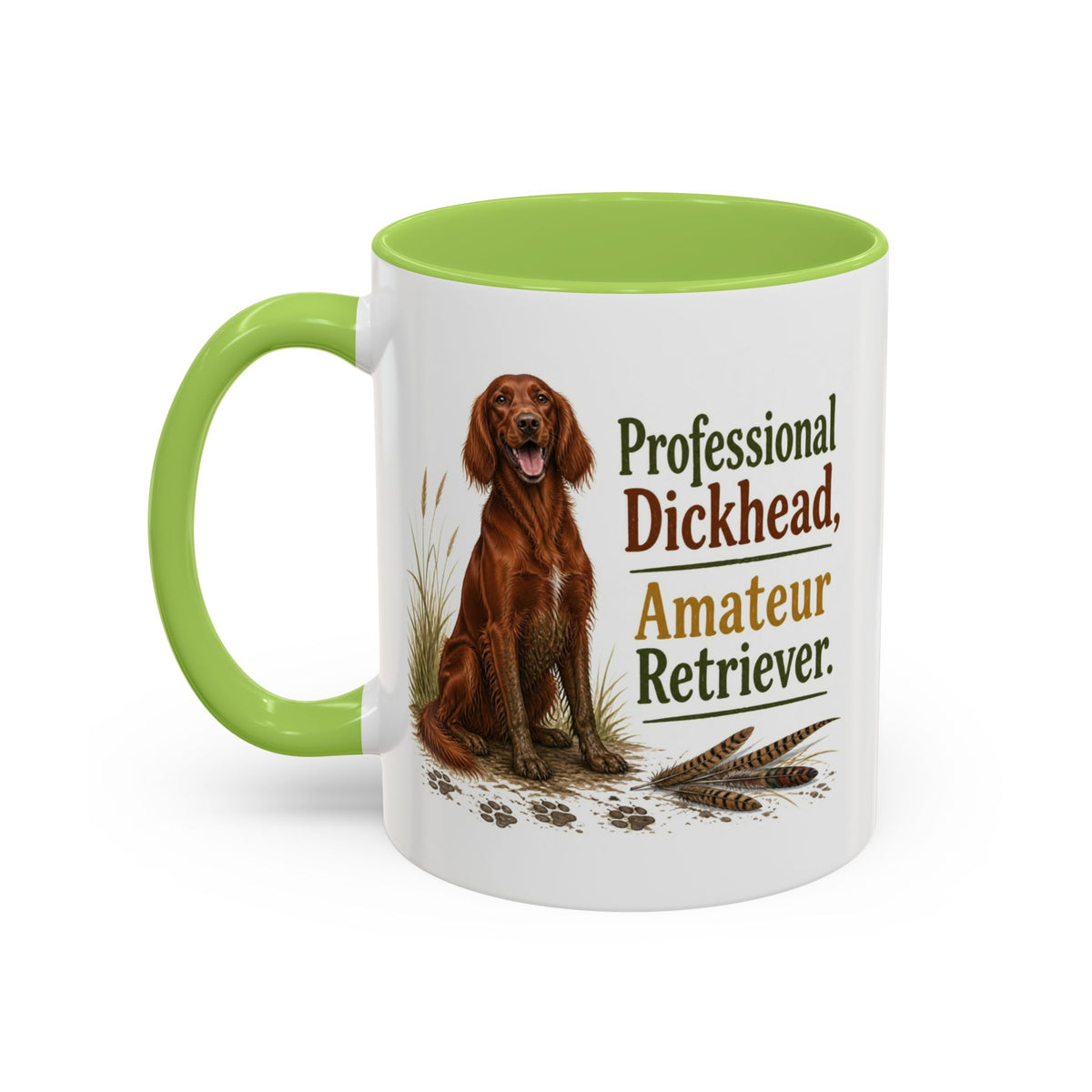 Funny Red Setter Mug - Professional Dickhead, Amateur Retriever, Working Gun Dog Gift, Pheasant Shooting Mug, 11oz