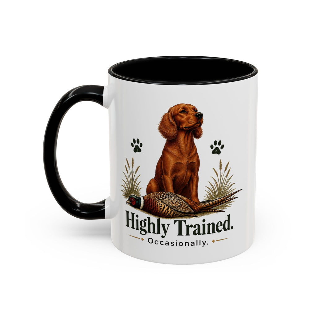 Funny Red Cocker Spaniel Mug - Highly Trained Occasionally, Gundog Owner Gift, Shooting Dog Lover Coffee Mug, 11oz