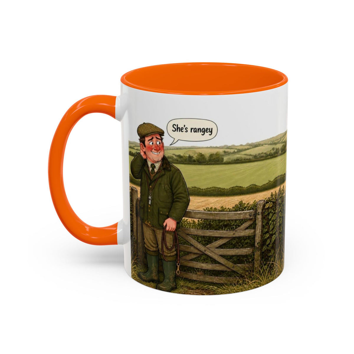 Funny Black Labrador Mug - She's Rangey, Working Gun Dog Gift, Dog Recall Mug, 11oz