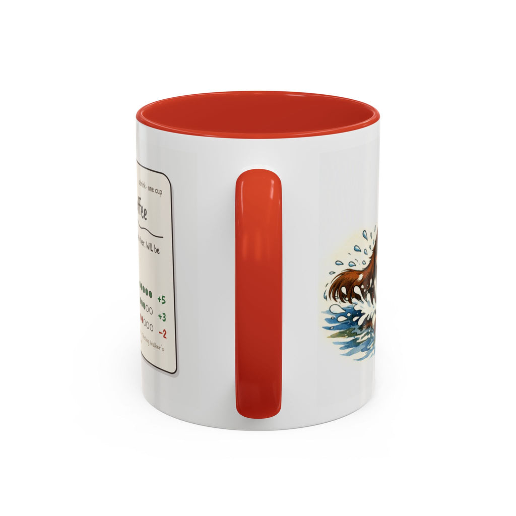 Funny liver and white cocker spaniel mug, wet spaniel and car – view 6