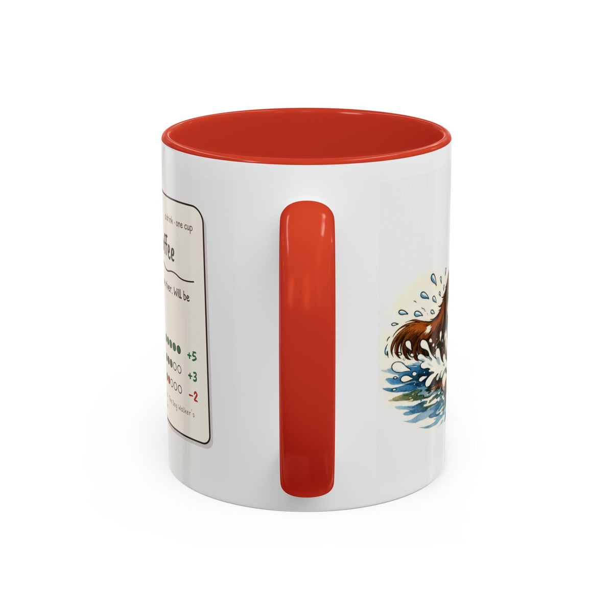 Funny liver and white cocker spaniel mug, wet spaniel and car – view 6