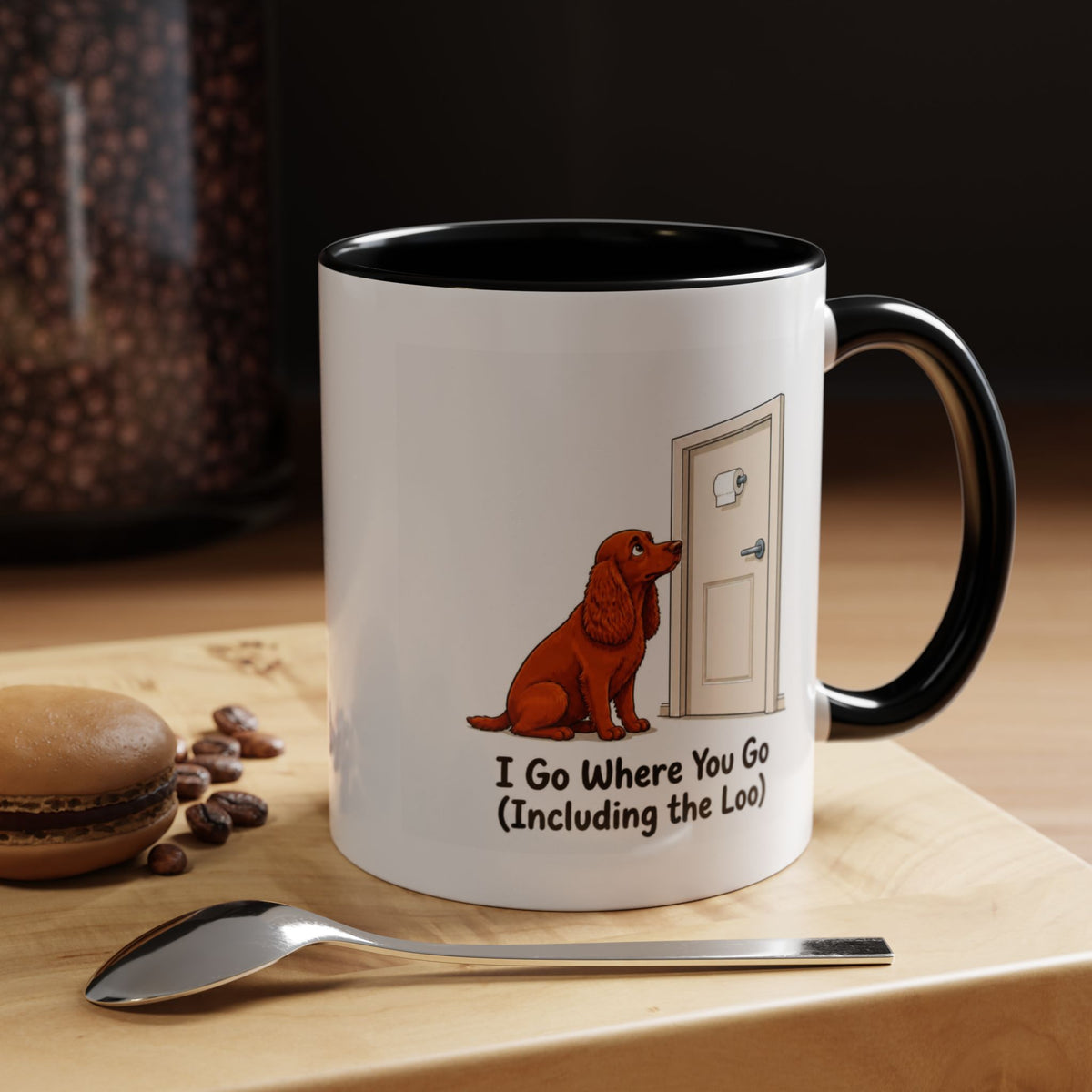 I Go Where You Go Mug - Cocker Spaniel - Red
