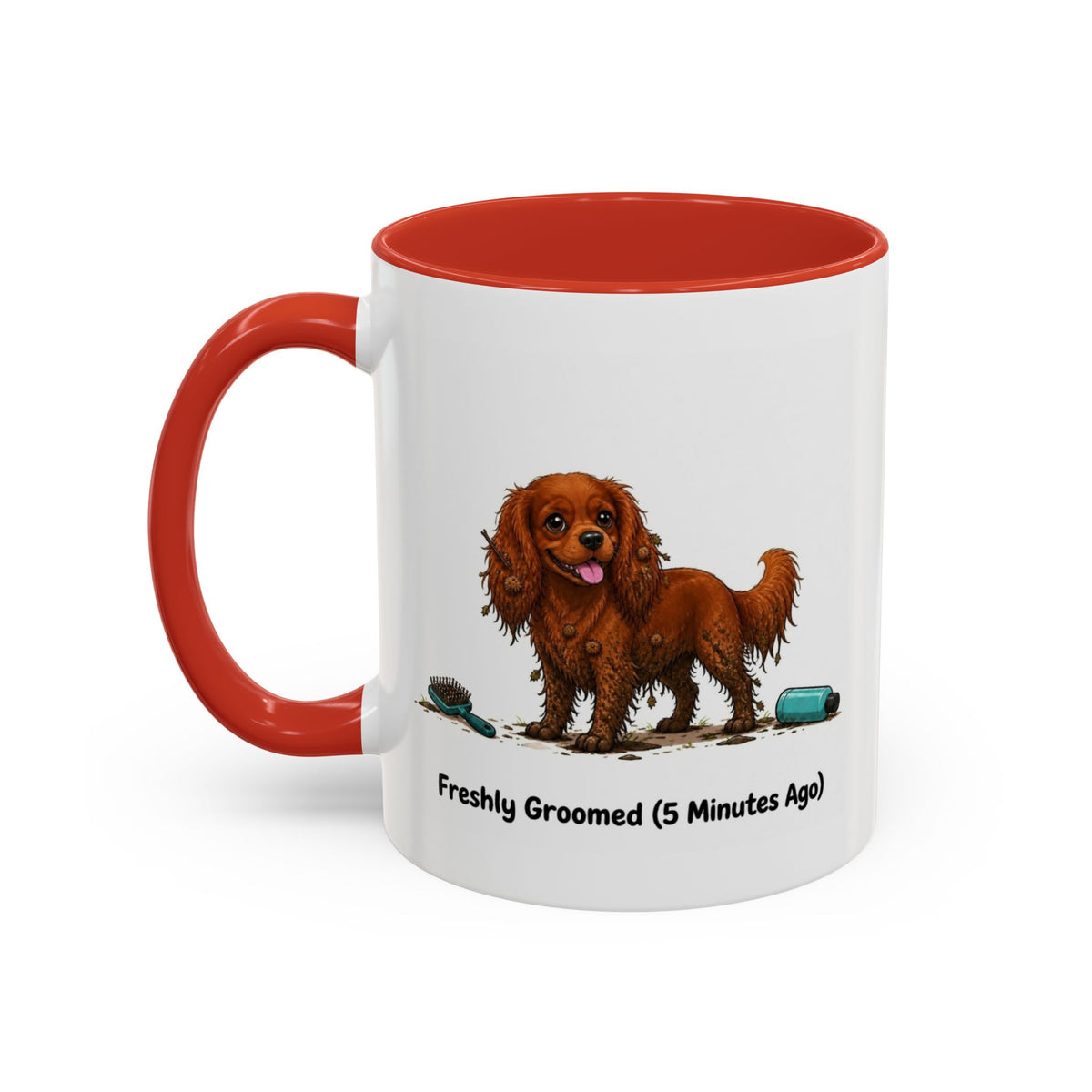 Freshly Groomed Mug - Cavalier King Charles Spaniel - Ruby