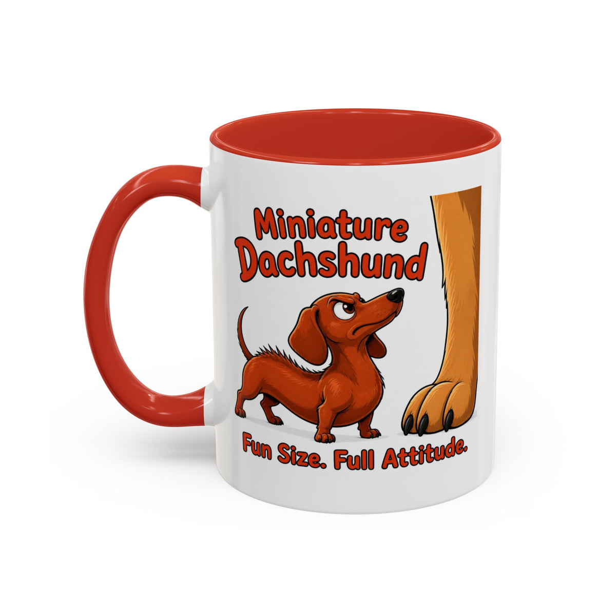 Fun Size Full Attitude Mug - Dachshund - Red
