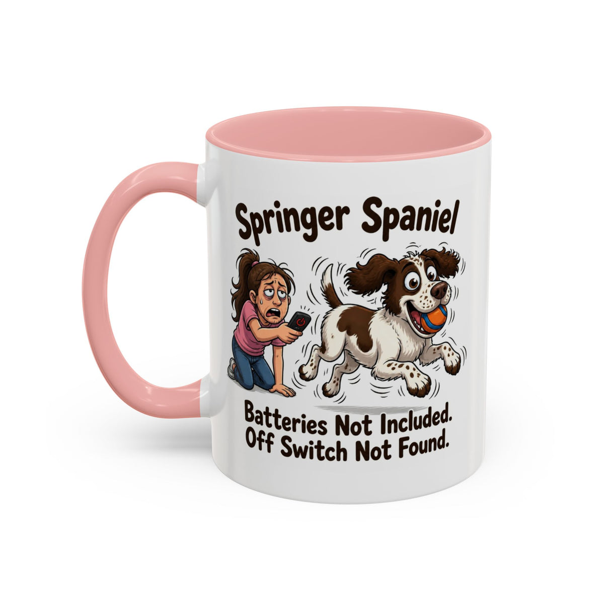 Off Switch Mug - Springer - Liver & White - Woman