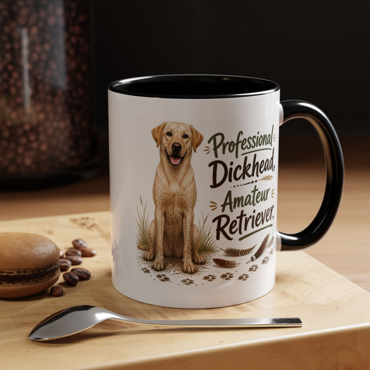 Funny Yellow Labrador Mug - Professional Dickhead, Amateur Retriever, Working Gun Dog Gift, Pheasant Shooting Mug, 11oz