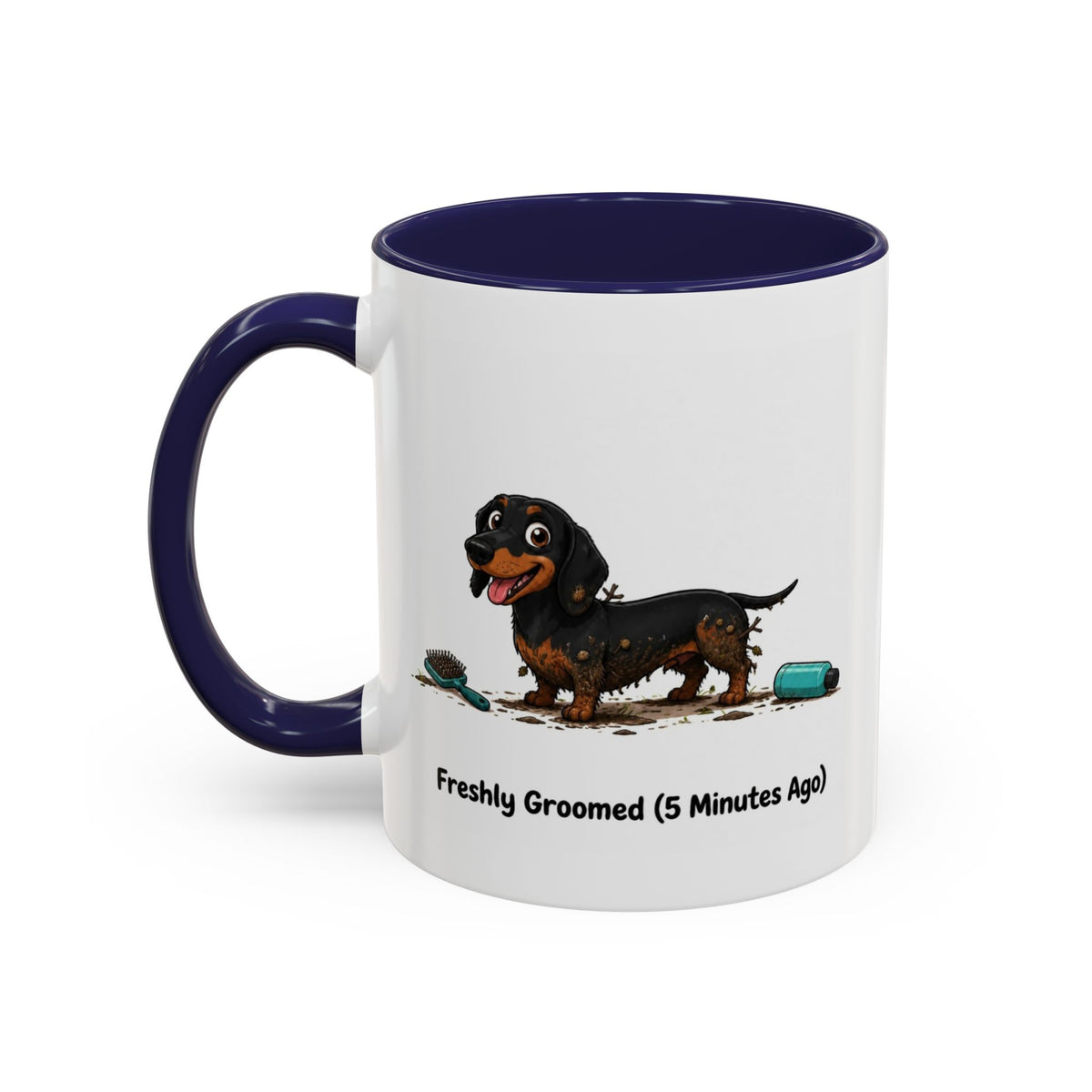 Freshly Groomed Mug - Mini Smooth Dachshund - Black & Tan