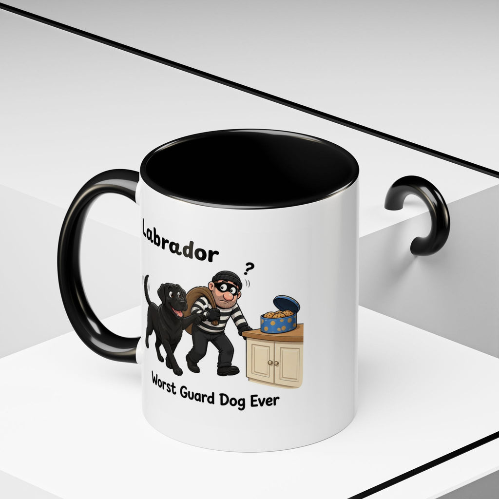 Personalised Black Labrador Mug - Worst Guard Dog Ever - Custom Dog Name, Funny Lab Gift, 11oz