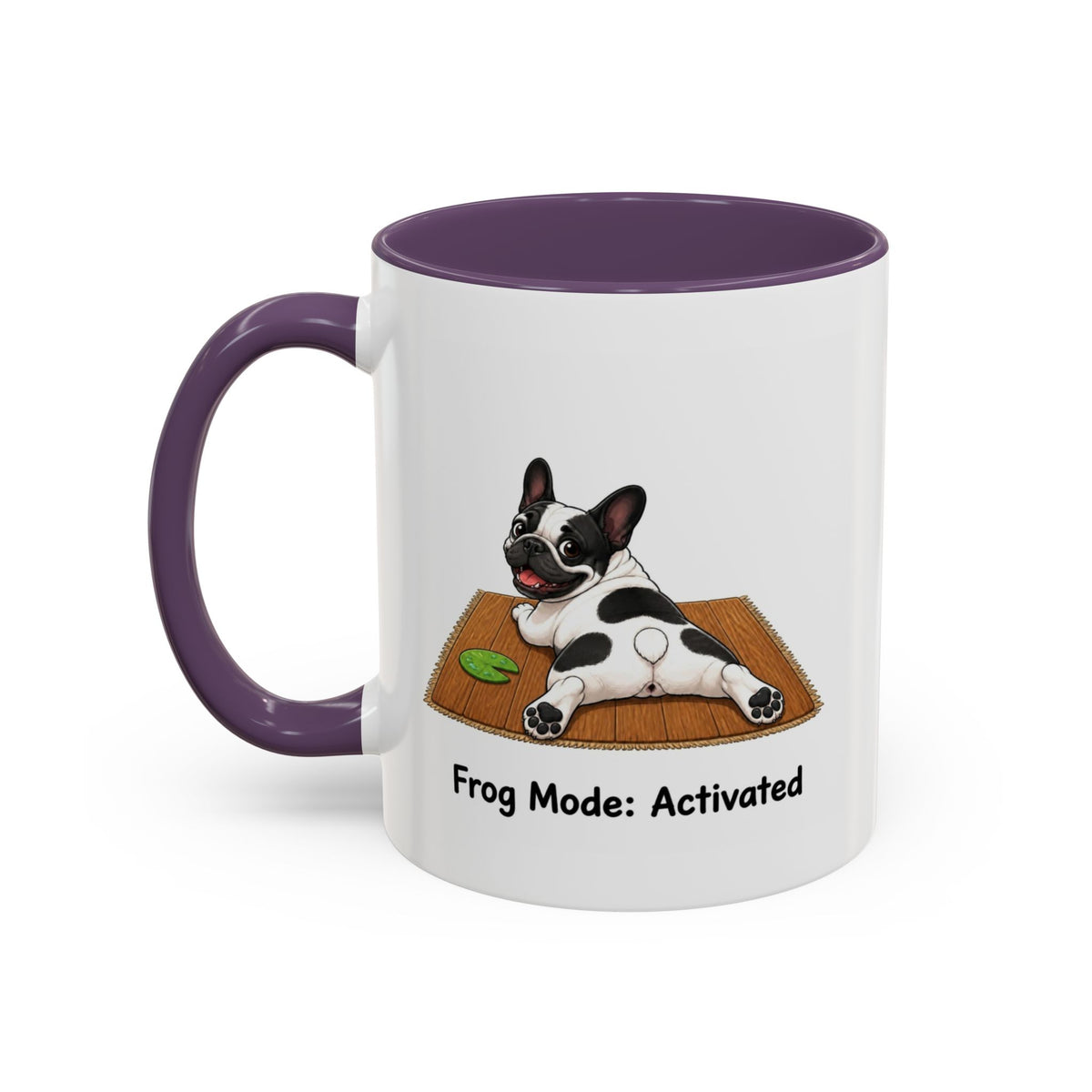 Frog Mode Mug - French Bulldog - Pied