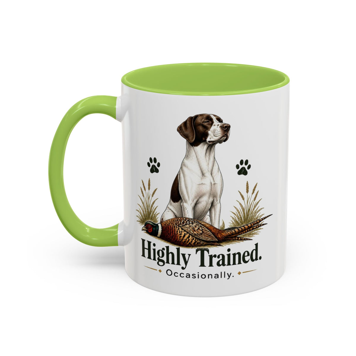 Funny English Pointer Mug - Highly Trained Occasionally, Gundog Owner Gift, Shooting Dog Lover Coffee Mug, 11oz