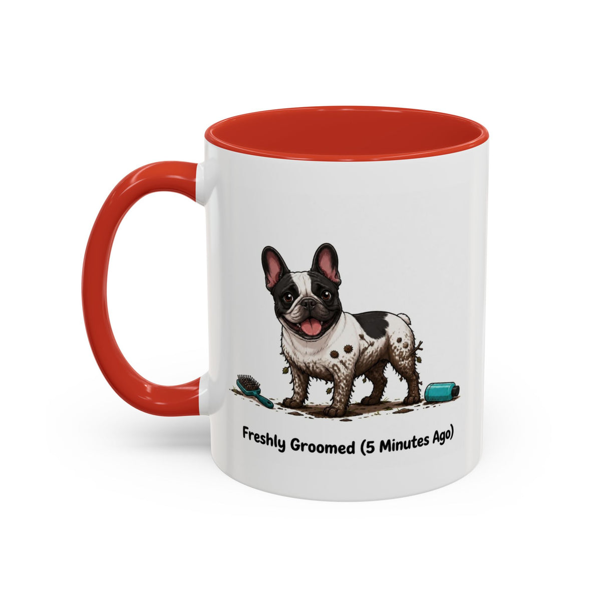 Freshly Groomed Mug - French Bulldog - Pied