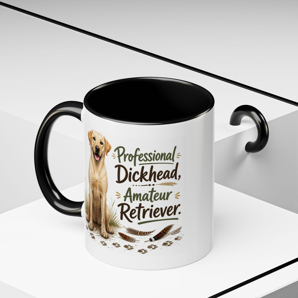 Funny Yellow Labrador Mug - Professional Dickhead, Amateur Retriever, Working Gun Dog Gift, Pheasant Shooting Mug, 11oz