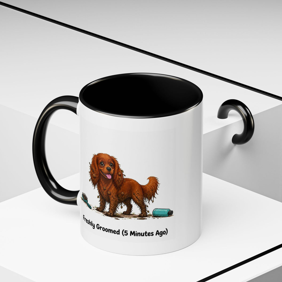 Freshly Groomed Mug - Cavalier King Charles Spaniel - Ruby