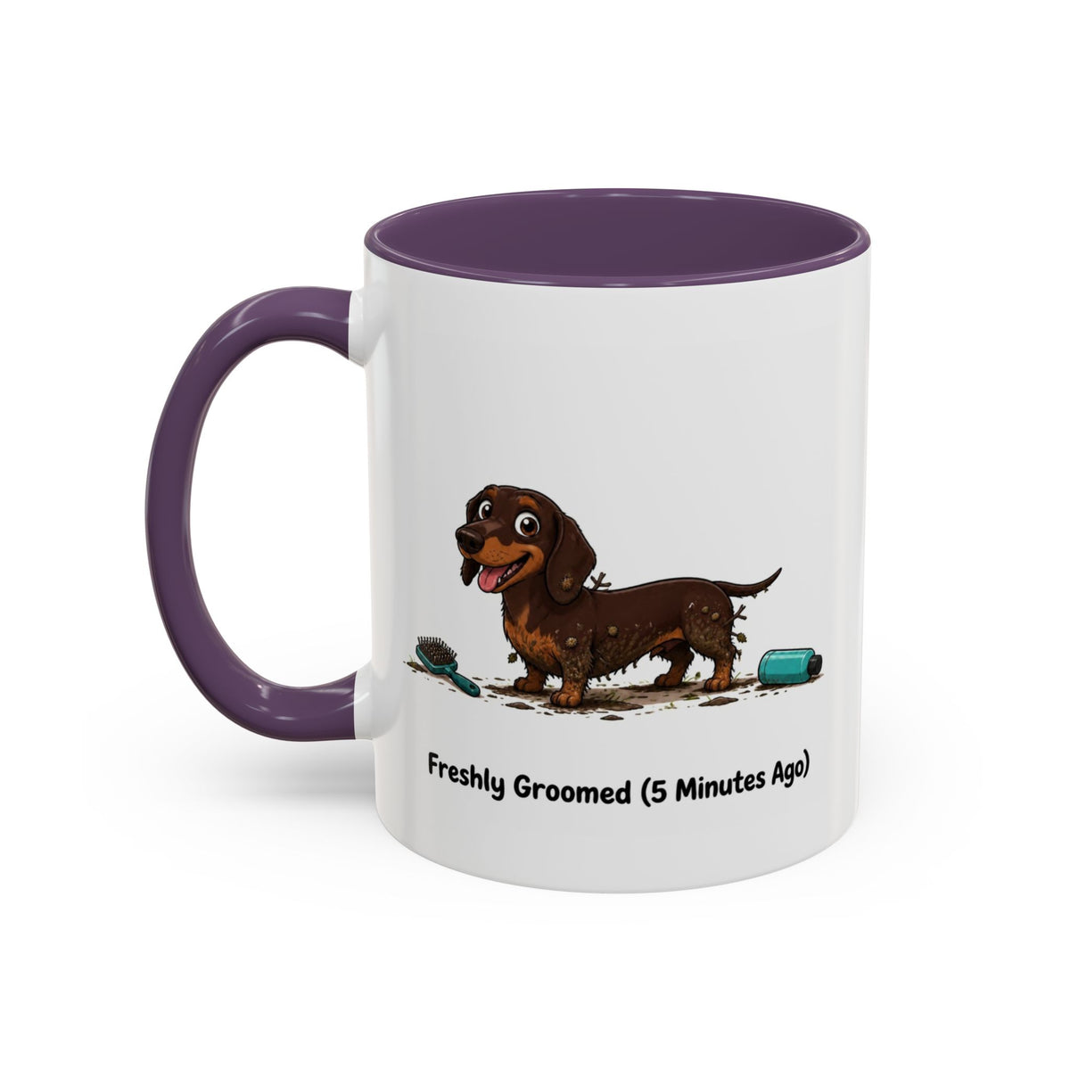 Freshly Groomed Mug - Mini Smooth Dachshund - Chocolate & Tan