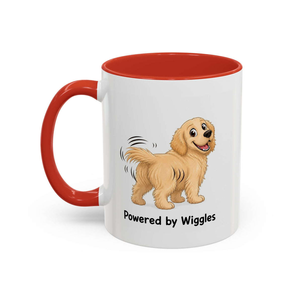 Powered by Wiggles Mug - Golden Retriever - Light Golden