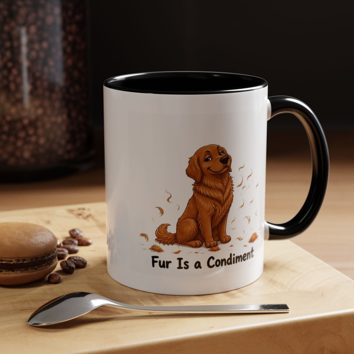 Fur Is a Condiment Mug - Golden Retriever - Dark Golden