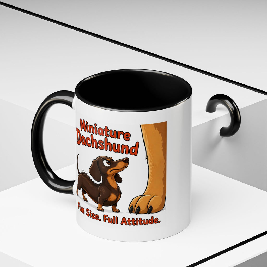 Fun Size Full Attitude Mug - Dachshund - Chocolate & Tan