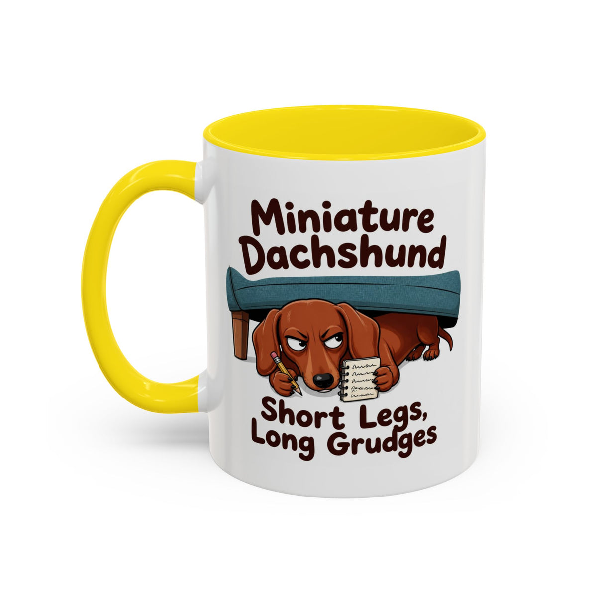 Short Legs Long Grudges Mug - Dachshund - Red