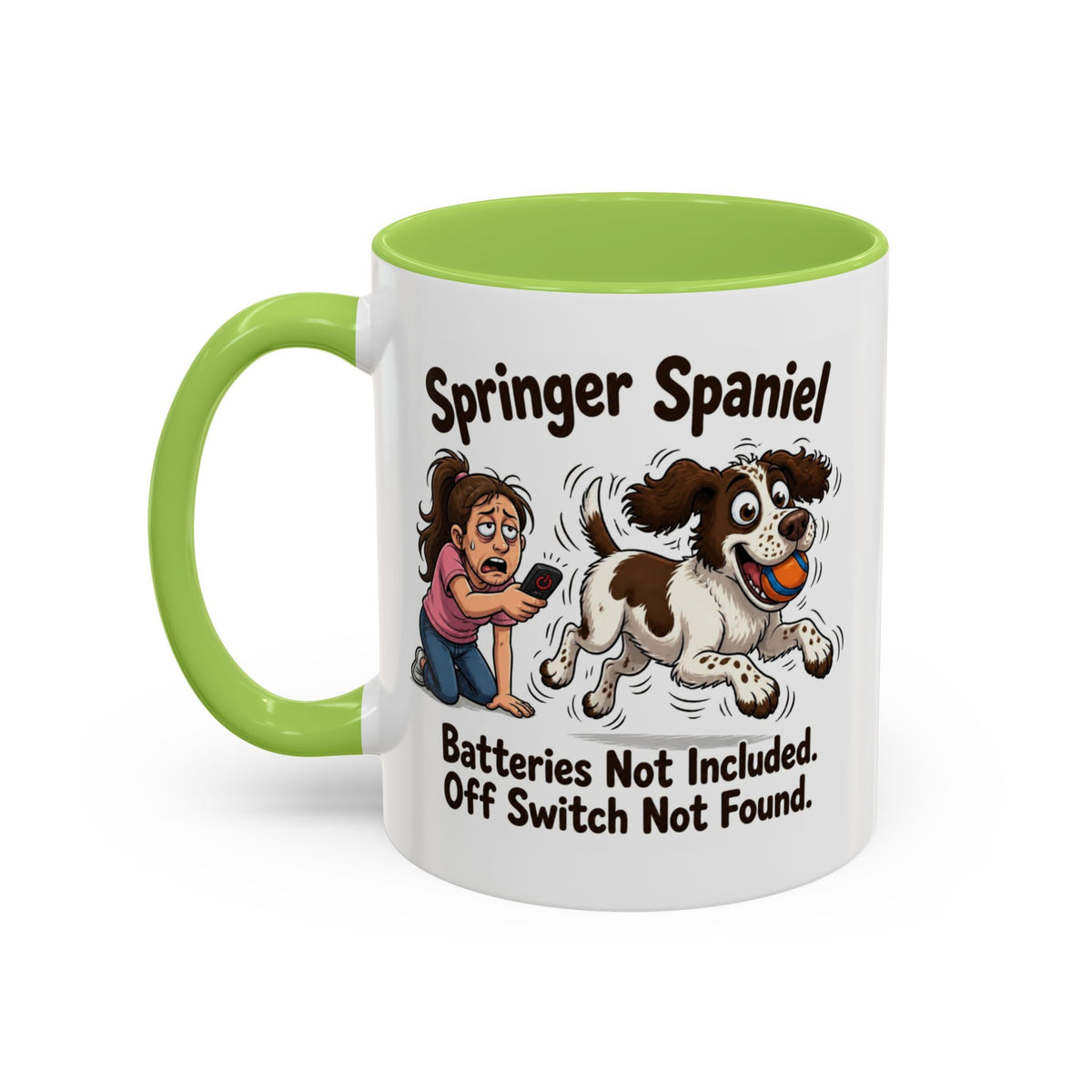 Off Switch Mug - Springer - Liver & White - Woman
