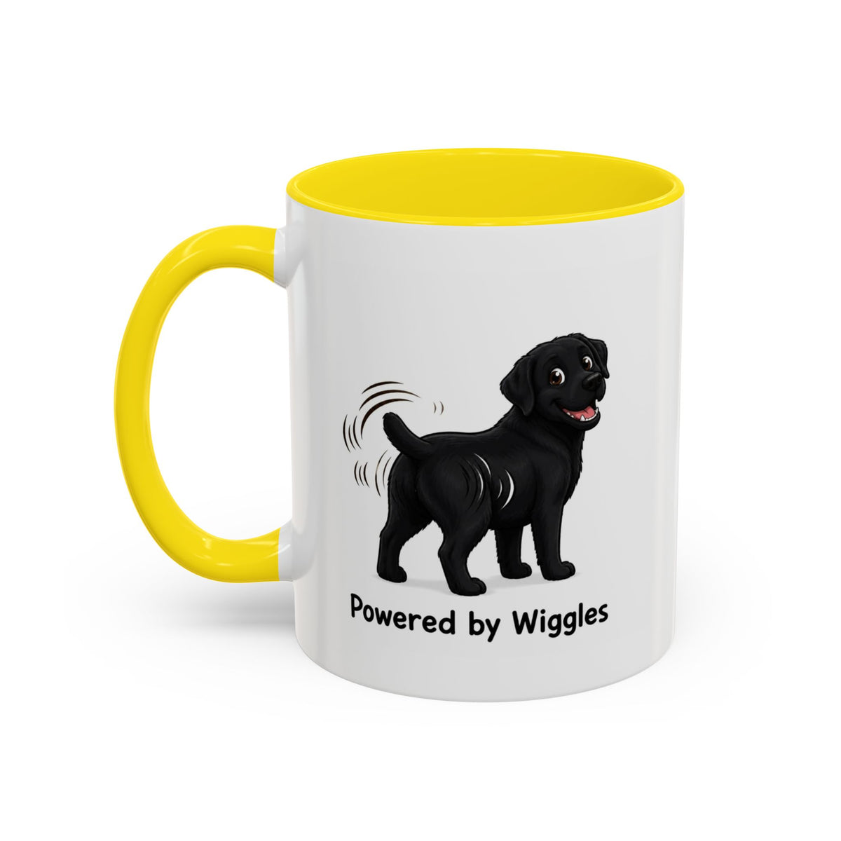Powered by Wiggles Mug - Labrador - Black