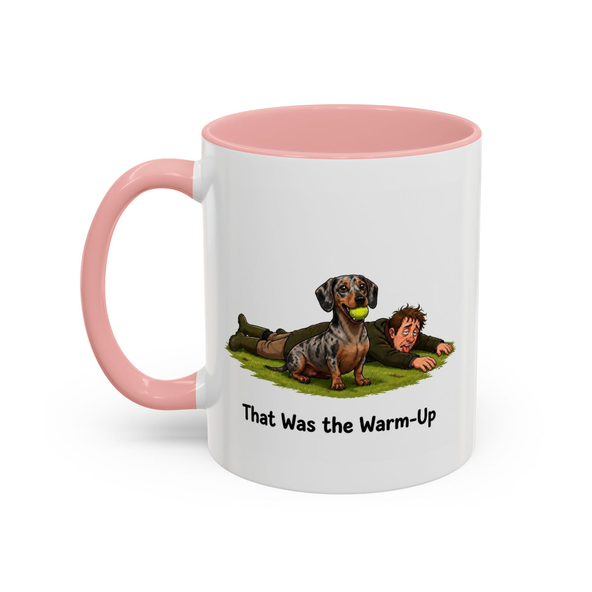 Warm-Up Mug - Mini Smooth Dachshund - Dapple - Man