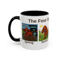 Four Spaniel Seasons Mug - Cocker Spaniel - Red