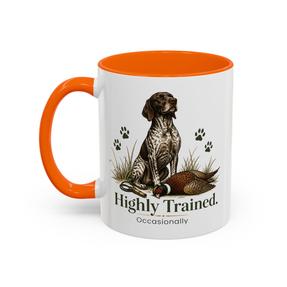 Funny German Shorthaired Pointer Mug - Highly Trained Occasionally, Gundog Owner Gift, Shooting Dog Lover Coffee Mug, 11oz