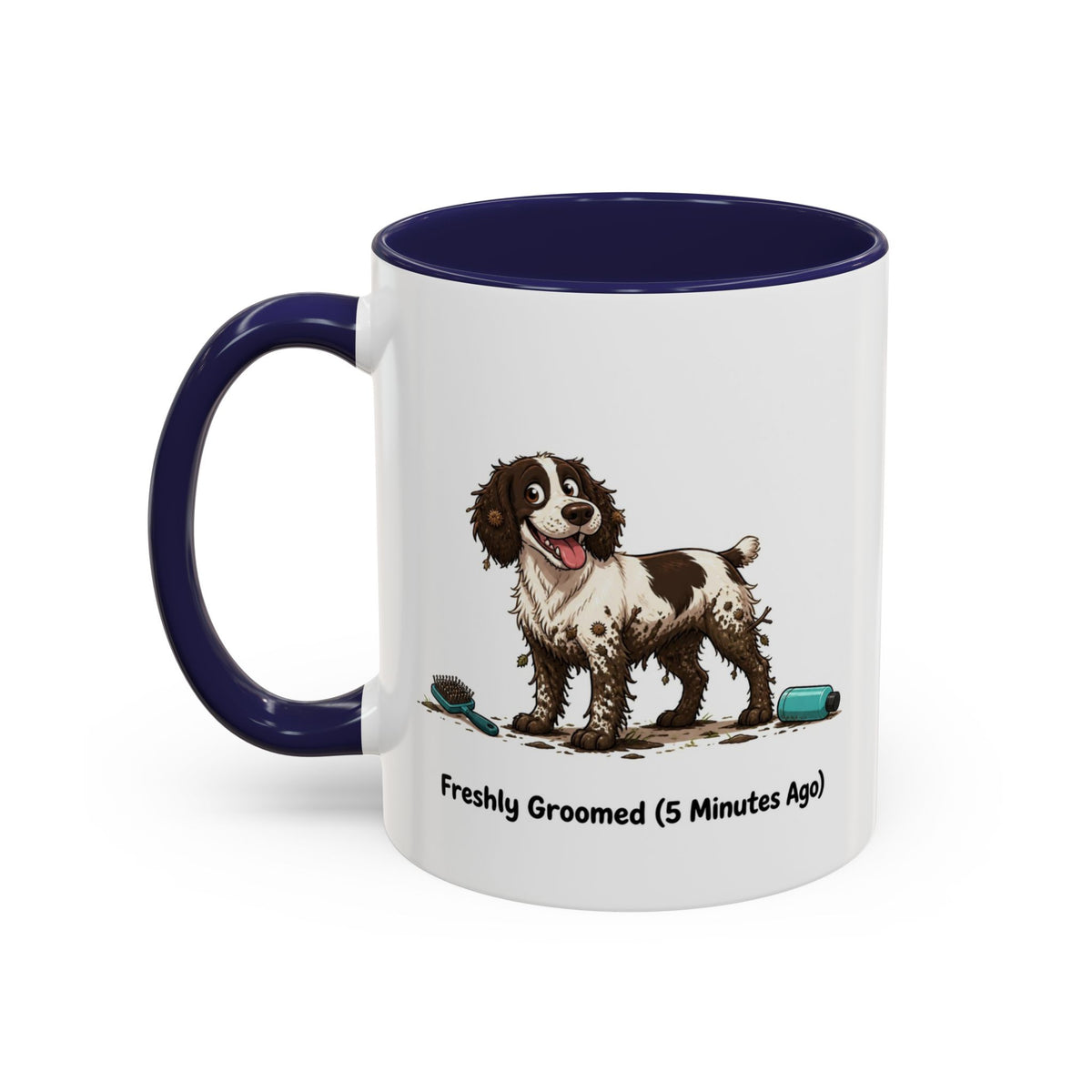 Freshly Groomed Mug - Springer Spaniel - Liver & White