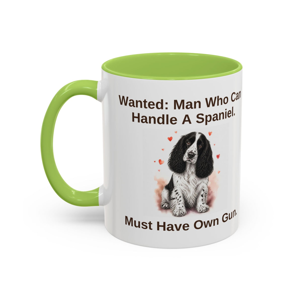 Wanted Mug - Springer Spaniel - Black & White - Man