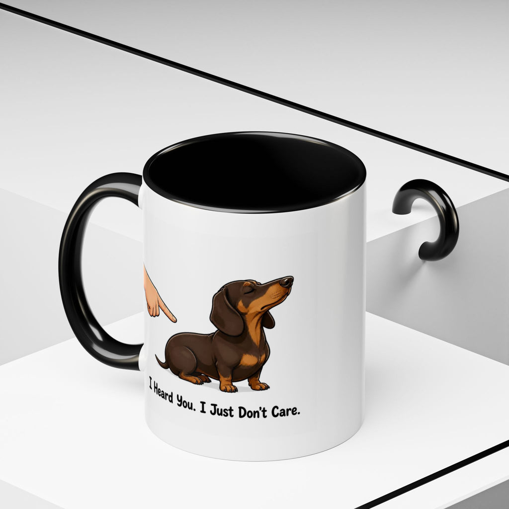 I Heard You Mug - Dachshund - Chocolate & Tan