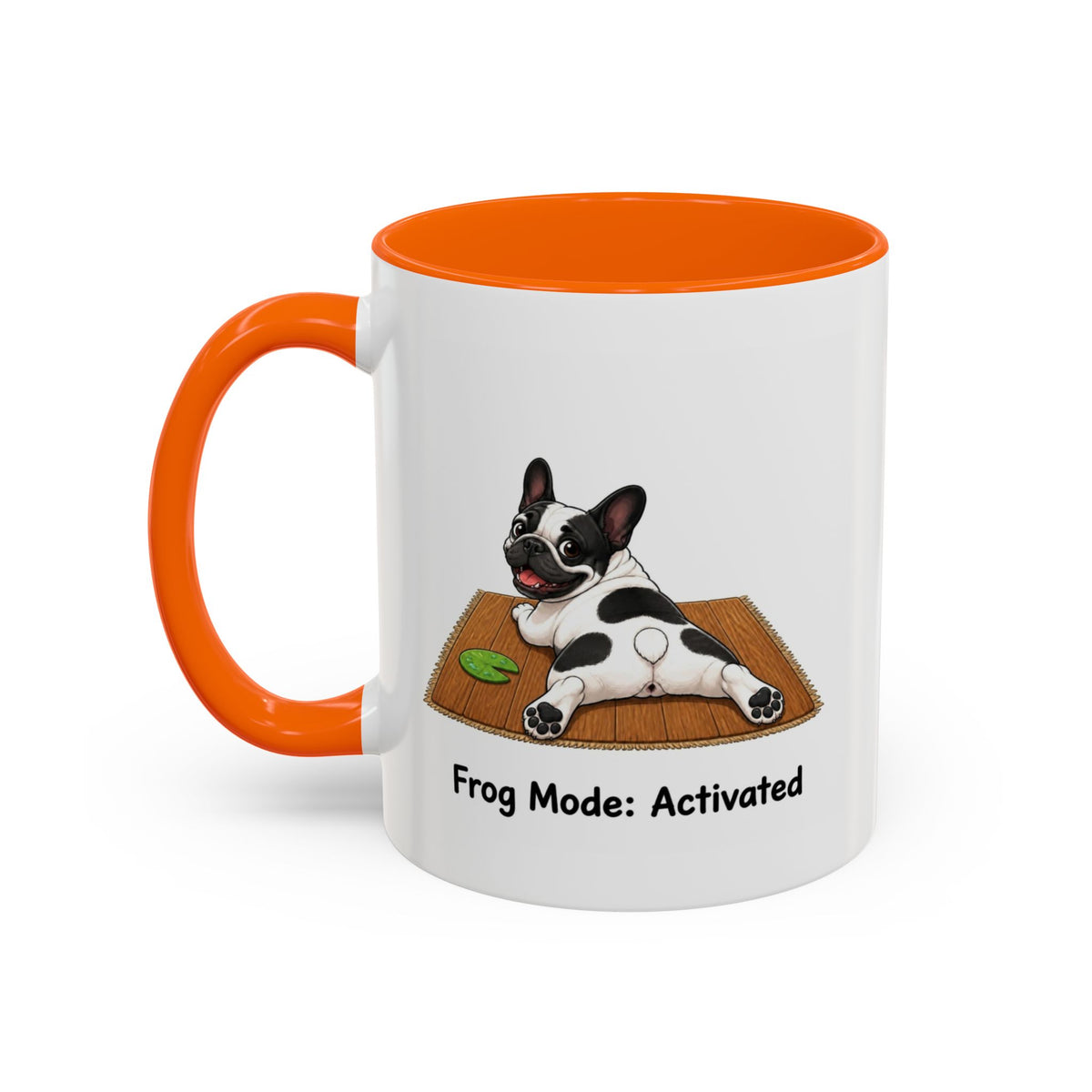 Frog Mode Mug - French Bulldog - Pied