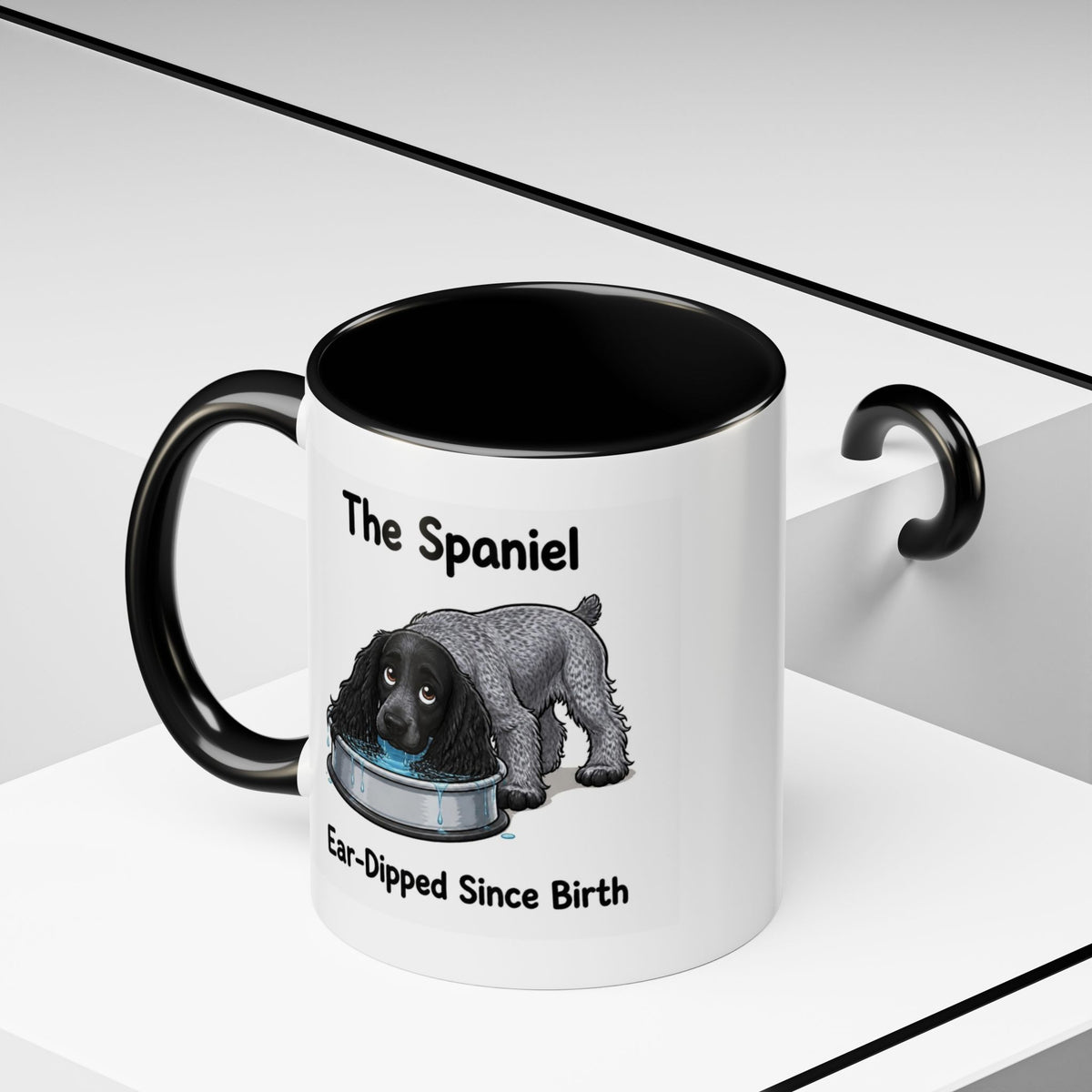 Funny Blue Roan Cocker Spaniel Mug - The Spaniel, Ear-Dipped Since Birth, Spaniel Owner Gift, Dog Lover Coffee Mug, 11oz